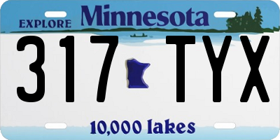 MN license plate 317TYX