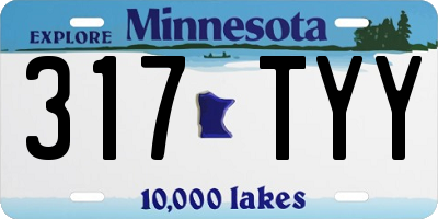 MN license plate 317TYY