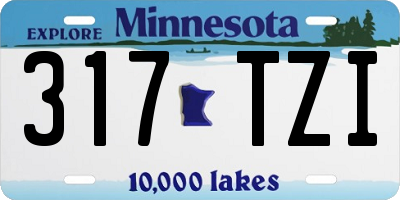 MN license plate 317TZI