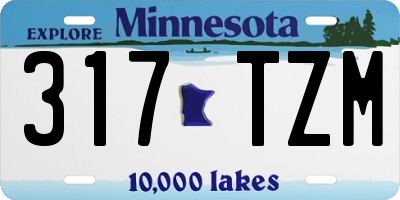 MN license plate 317TZM