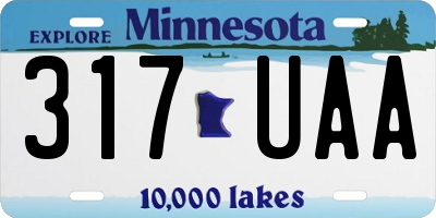 MN license plate 317UAA