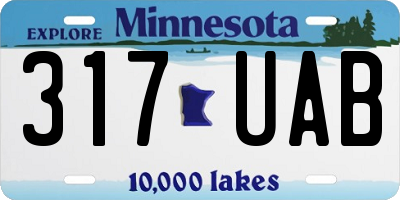 MN license plate 317UAB