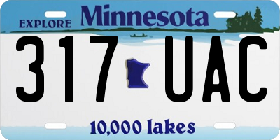 MN license plate 317UAC
