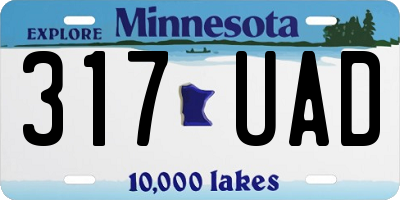 MN license plate 317UAD