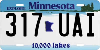 MN license plate 317UAI