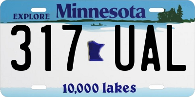 MN license plate 317UAL