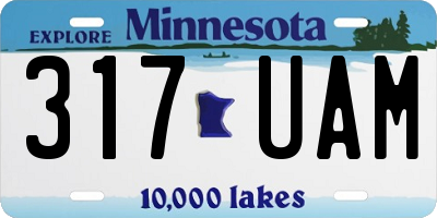 MN license plate 317UAM