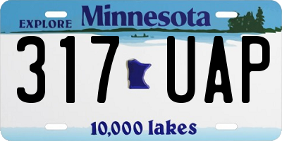 MN license plate 317UAP