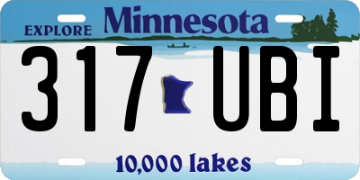 MN license plate 317UBI