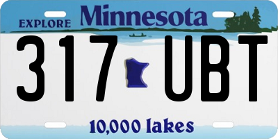 MN license plate 317UBT
