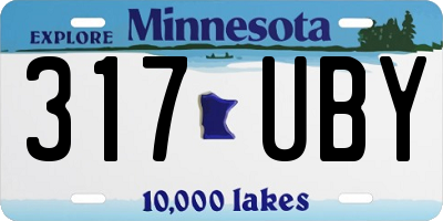 MN license plate 317UBY