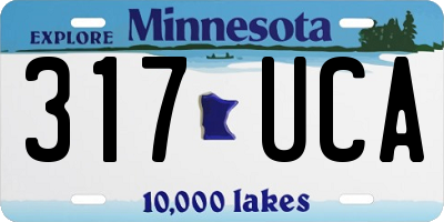 MN license plate 317UCA