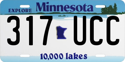 MN license plate 317UCC