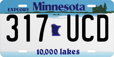 MN license plate 317UCD