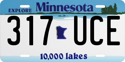 MN license plate 317UCE