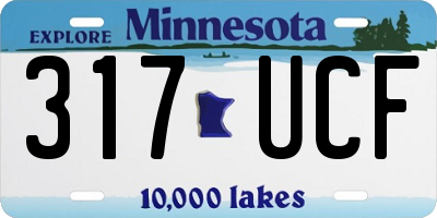 MN license plate 317UCF