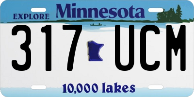 MN license plate 317UCM