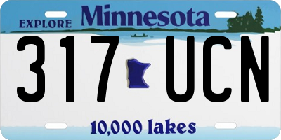 MN license plate 317UCN