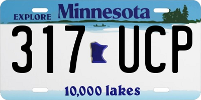 MN license plate 317UCP