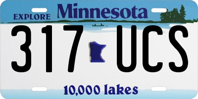 MN license plate 317UCS