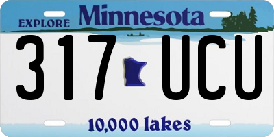 MN license plate 317UCU