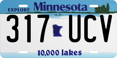 MN license plate 317UCV