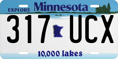 MN license plate 317UCX