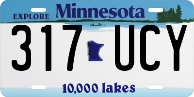 MN license plate 317UCY
