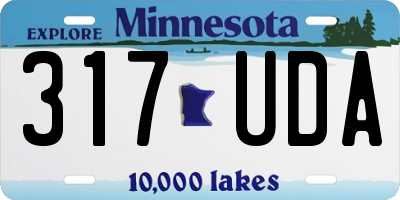 MN license plate 317UDA