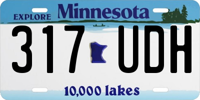 MN license plate 317UDH