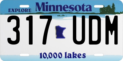 MN license plate 317UDM