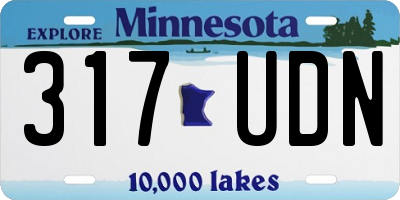 MN license plate 317UDN