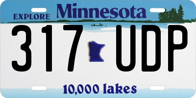 MN license plate 317UDP