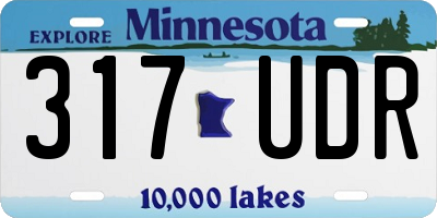 MN license plate 317UDR