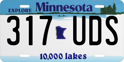 MN license plate 317UDS