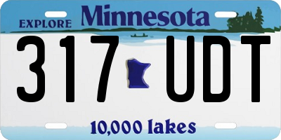 MN license plate 317UDT