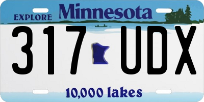 MN license plate 317UDX