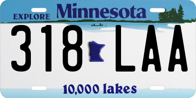 MN license plate 318LAA