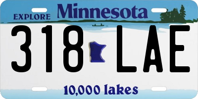 MN license plate 318LAE