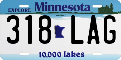 MN license plate 318LAG