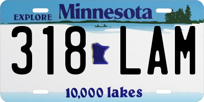 MN license plate 318LAM