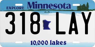 MN license plate 318LAY
