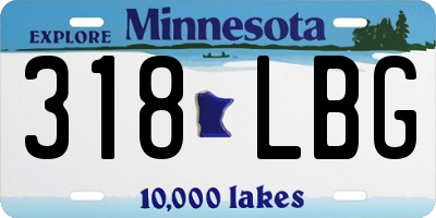 MN license plate 318LBG