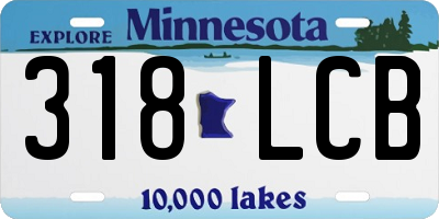 MN license plate 318LCB