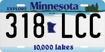 MN license plate 318LCC