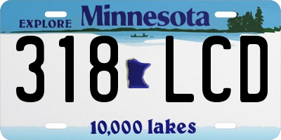 MN license plate 318LCD