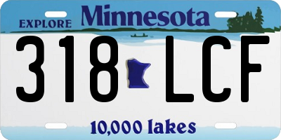 MN license plate 318LCF