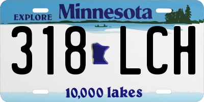 MN license plate 318LCH