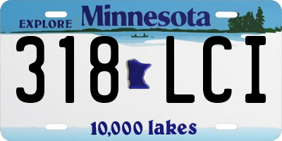 MN license plate 318LCI