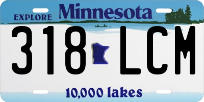 MN license plate 318LCM
